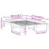 Estructura de cama sin colchón madera maciza de pino 135x190