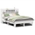 Estructura de cama sin colchón madera de pino blanca 150x200
