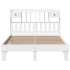Estructura de cama sin colchón madera de pino blanca 150x200