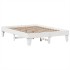 Estructura de cama sin colchón madera de pino blanca 150x200