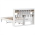 Estructura de cama sin colchón madera de pino blanca 150x200