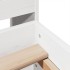 Estructura de cama sin colchón madera de pino blanca 150x200