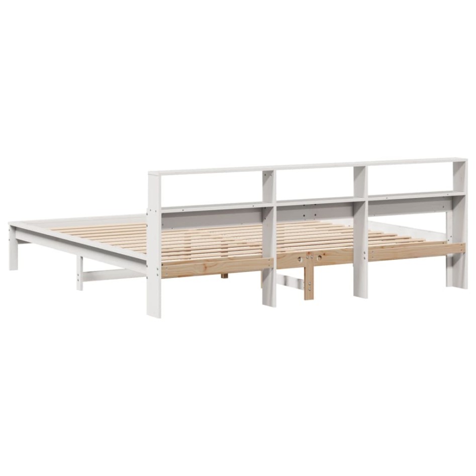 Cama sin colchón madera maciza de pino blanca 180x200