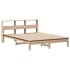 Estructura de cama sin colchón madera de pino blanco 150x200