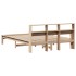 Estructura de cama sin colchón madera de pino blanco 150x200