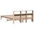 Estructura de cama sin colchón madera maciza de pino 135x190