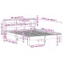 Estructura de cama sin colchón madera maciza de pino 135x190
