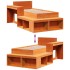 Cama sin colchón madera maciza pino marrón cera 80x200