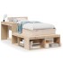 Estructura de cama sin colchón madera maciza de pino 80x200