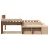 Estructura de cama sin colchón madera maciza de pino 80x200