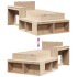 Estructura de cama sin colchón madera maciza de pino 80x200