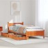 Estructura de cama sin colchón madera de pino marrón 90x200