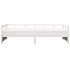 Sofá cama con colchón madera maciza de pino blanco 90x190