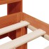 Sofá con estantería sin colchón madera maciza marrón 90x200