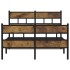 Estructura de cama sin colchón metal roble ahumado 120x190