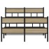 Estructura de cama sin colchón metal roble Sonoma 120x200