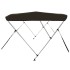 Toldo bimini de 3 arcos negro 183x140x137