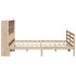 Cama con estantería sin colchón madera maciza de pino