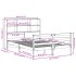 Cama con estantería sin colchón madera maciza marrón 140x190
