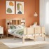 Cama con estantería sin colchón madera maciza de pino
