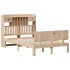 Cama con estantería sin colchón madera maciza de pino