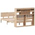 Cama con estantería sin colchón madera maciza de pino