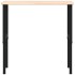 Banco de trabajo rectangular madera maciza 100x60x(71,5-98)
