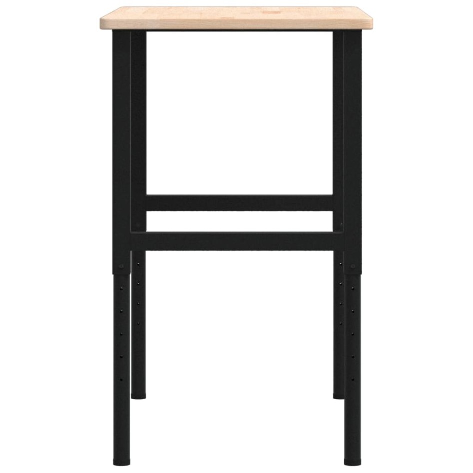 Banco de trabajo rectangular madera maciza 100x60x(71,5-98)