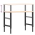 Banco de trabajo rectangular madera maciza 100x60x(71,5-98)