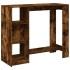 Mesa alta con estante roble ahumado 124x46x103,5