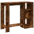 Mesa alta con estante roble ahumado 124x46x103,5