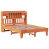 Cama sin colchón madera maciza de pino marrón cera 140x190