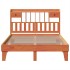 Cama sin colchón madera maciza de pino marrón cera 140x190
