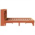 Cama sin colchón madera maciza de pino marrón cera 140x190