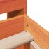 Cama sin colchón madera maciza de pino marrón cera 140x190