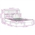 Cama sin colchón madera maciza de pino marrón cera 140x190