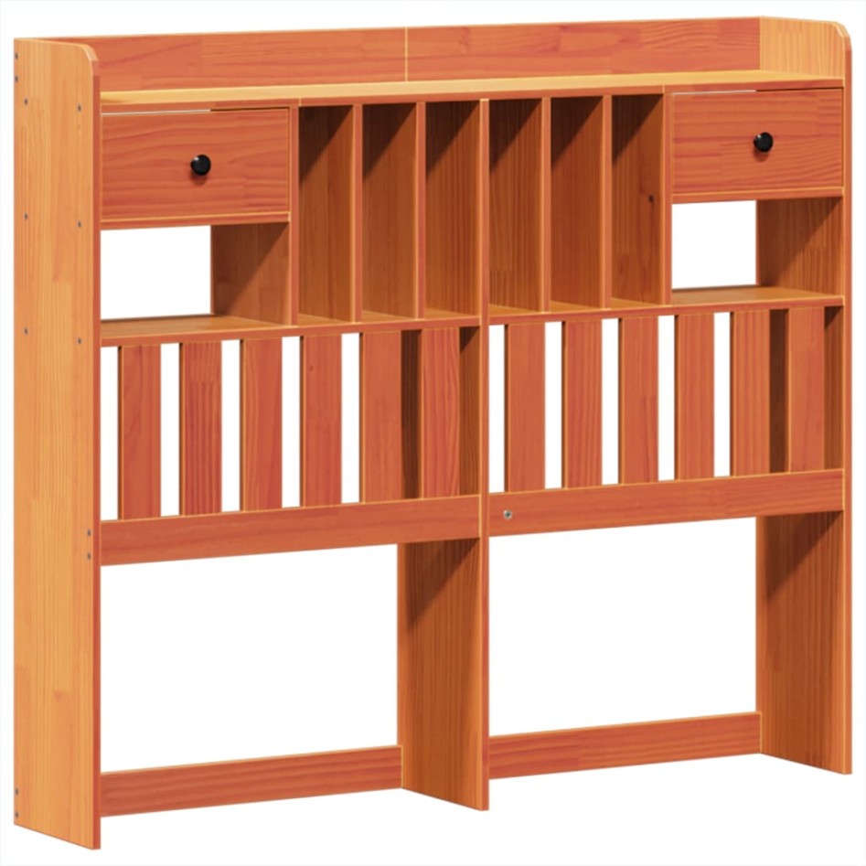 Estructura de cama sin colchón madera maciza marrón 135x190