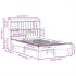 Estructura de cama sin colchón madera maciza marrón 135x190