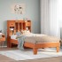 Estructura de cama sin colchón madera maciza marrón 75x190