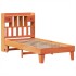 Estructura de cama sin colchón madera maciza marrón 75x190