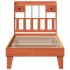 Estructura de cama sin colchón madera maciza marrón 75x190