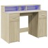 Escritorio con LED madera ingeniería roble Sonoma 120x55x91
