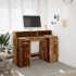 Escritorio con LED madera ingeniería envejecida 120x55x91