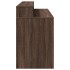 Escritorio con LED madera ingeniería marrón roble 140x55x91