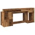 Escritorio con LED madera ingeniería envejecida 200x55x91