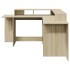 Escritorio con LED madera ingeniería roble Sonoma 152x152x91