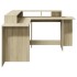 Escritorio con LED madera ingeniería roble Sonoma 152x152x91