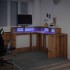 Escritorio con luz LED madera ingeniería artisian 152x152x91