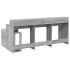 Escritorio con LED madera ingeniería gris sonoma 200x104x91