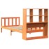 Cama con estantería sin colchón madera maciza marrón 90x190
